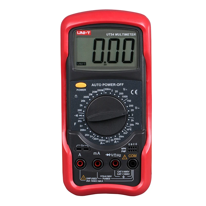 UT54 Standard Digital Multimeters Portable Voltmeter Tester Meter AC/DC