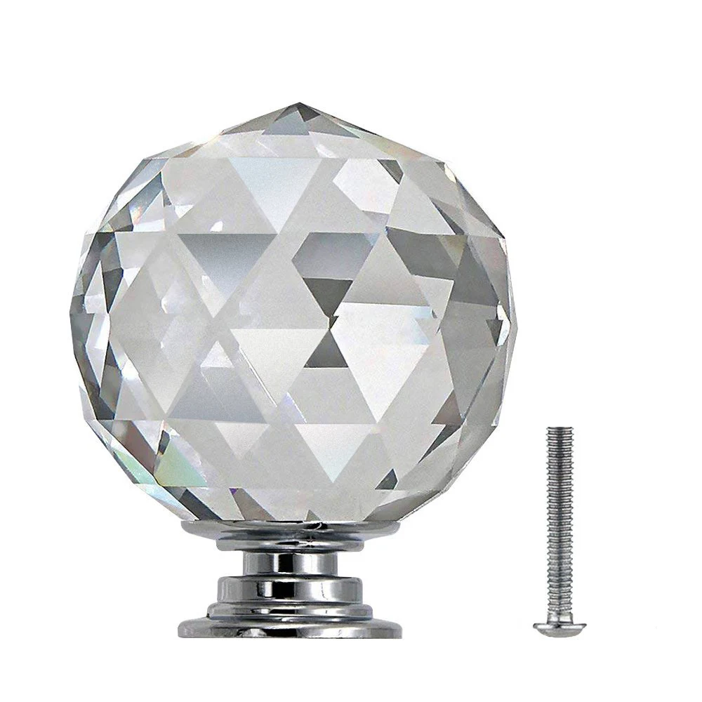 1 PCS Ball Shape Crystal Glass Drawer Knobs And Pull Handles