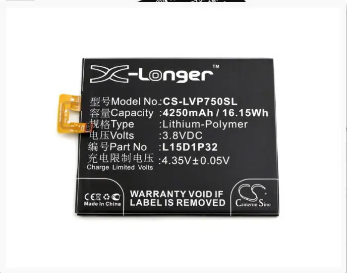 Аккумулятор Cameron Sino 4250mAh Для LENOVO PB1-750 750M 750N PHAB 6 98 L15D1P32 аккумулятор для смартфона |