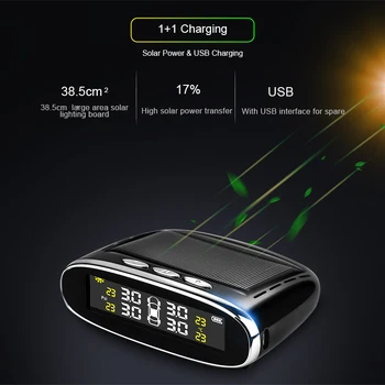 

SCANDIAG TPMS Tyre Pressure Monitoring Solar System Car Tire Security Temperature Safety Diagnostic Tool 4 Internal/External