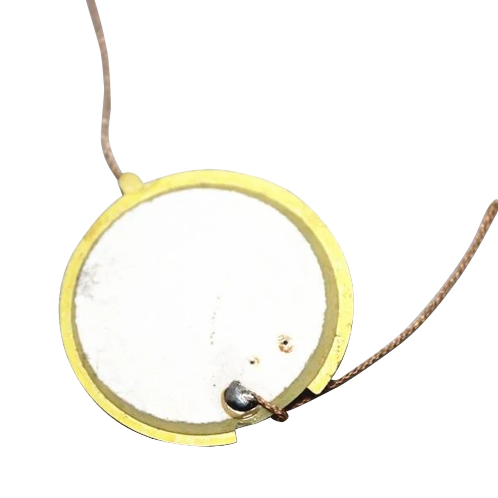 Round Instruments Elements Sounder Sensor Wire 27mm Speaker Music Piezo Drum Disc Ceramic Piezoelectric Trigger Tonal | Спорт и