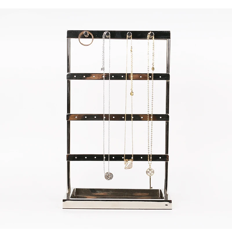 Серебряный Ювелирный стенд, серьги, ручное ожерелье, стеллаж для хранения колец, домашний туалетный столик, украшение стола