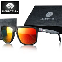 UNIEOWFA-gafas de sol polarizadas para hombre, lentes de sol masculinas de marca de lujo, adecuadas para conducir, UV400, color negro mate, cuadradas, 2019