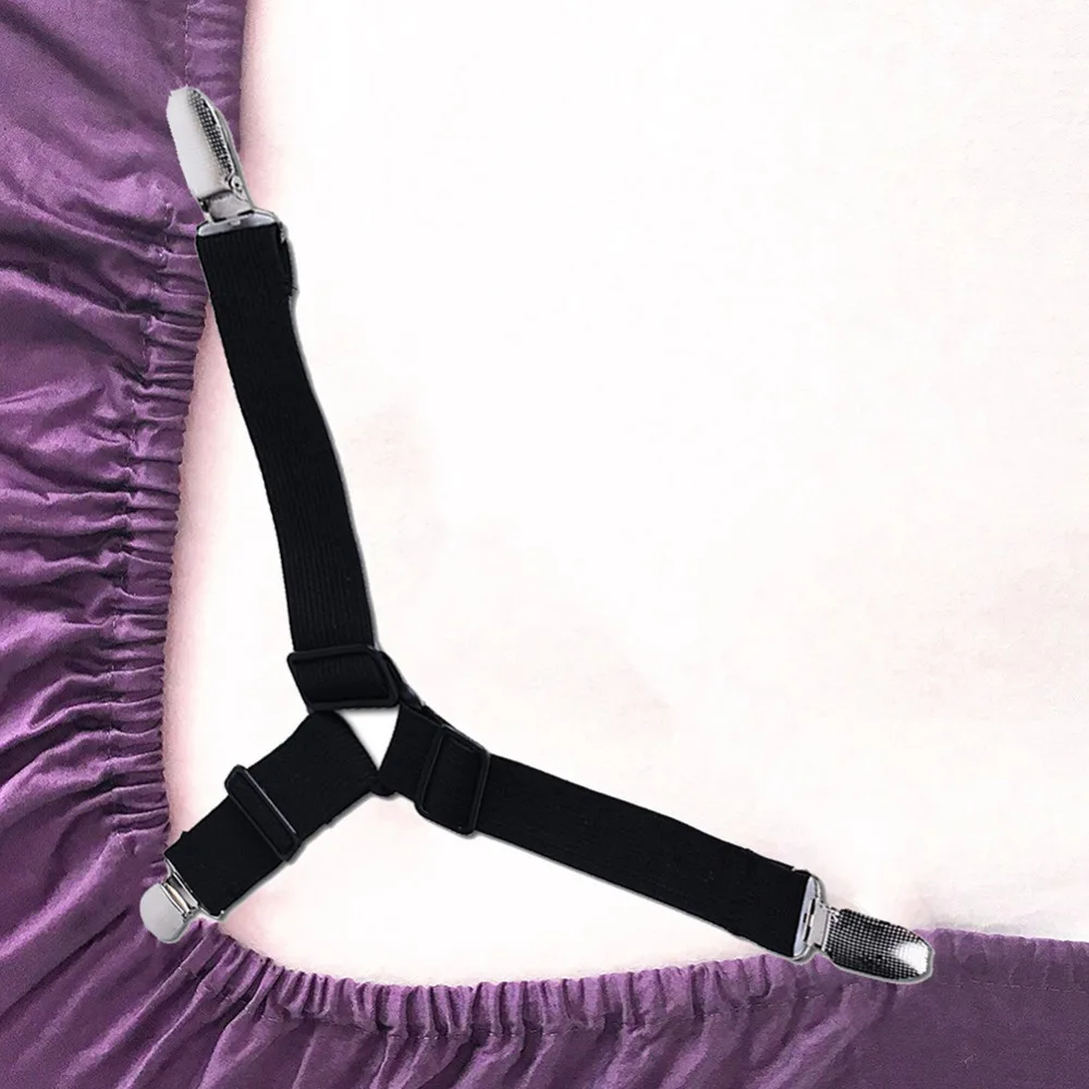 

8PCS/Set Bed Sheet Adjustable Clip Holder Buckles Hooks Mattress Blankets Grippers Cover Fasteners With Metal Clips
