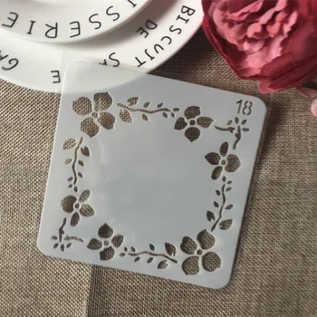 

1Pcs 13cm Garland Square DIY Layering Stencils Wall Painting Scrapbook Coloring Embossing Album Decorative Card Template