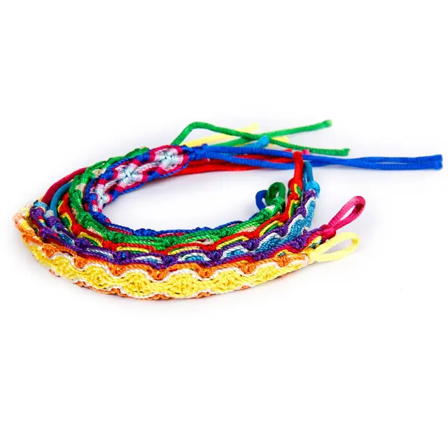 6pcs Colorful Braided Thread Friendship Bracelets Ankle Bracelet 6pcs Colorful Braided Thread Friendship Bracelets Ankle Bracelet Wristband Gift