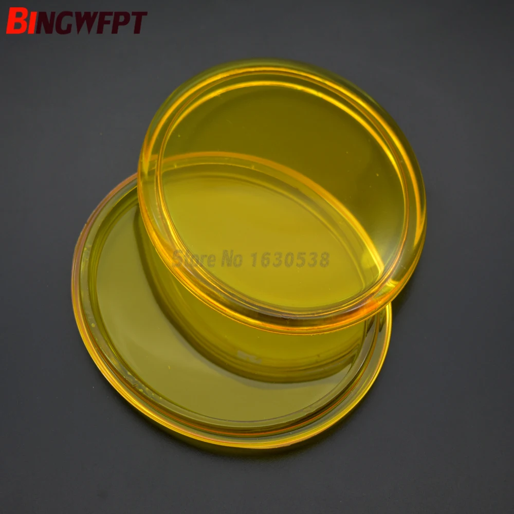 

2pcs Oval 103X90mm Fog Lamps yellow Tempered Glass Anti-fog Glass For Nissan Sentra Maxima Micra Platina Presage Qashqai X-Trail