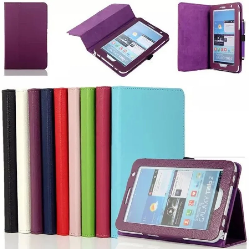 

New Folio Book For Samsung tab 2 P3100 Case PU Stand Funda Cover for Samsung Galaxy Tab 2 7 P3100 GT-P3100 GT-P3110 Coque