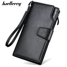 Baellerry Luxury Brand Men s Wallets Men Long Purse Wallet Male Clutch PU Leather Zippers Wallet