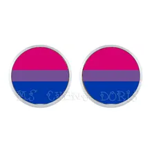 LGBT серьги Би Прайд 12 мм стеклянные заклепки с закругленной головкой серьги Гей Радуга гордости Флаг Фото стеклянный ювелирные изделия из кабошонов для женщин мужчин влюбленных