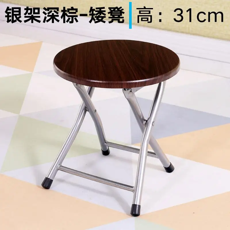 Складной стул табурет домашний стул обеденный стол табурет Высокая мода маленький табурет спинка скамья простой портативный креативный - Цвет: style22