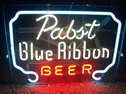 Pabst синяя лента пивной стеклянный неоновый свет знак пивной бар