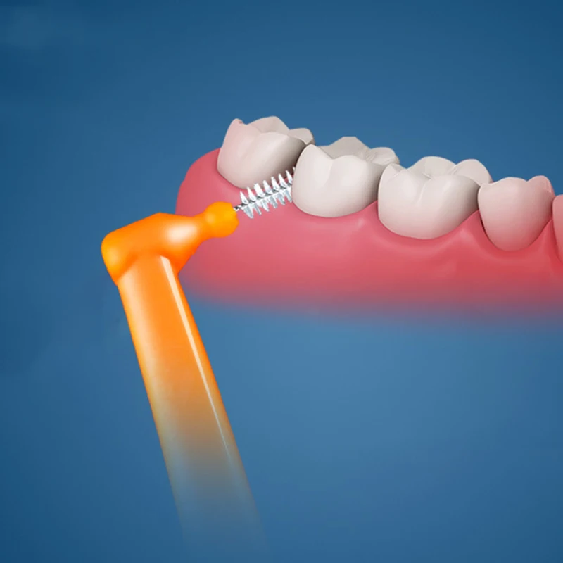 10 шт. l-образная межзубная щетка 0,7 мм Denta Floss Очистка зубов Ортодонтическая проволочная щетка Зубная щетка для ухода за полостью рта зубочистка