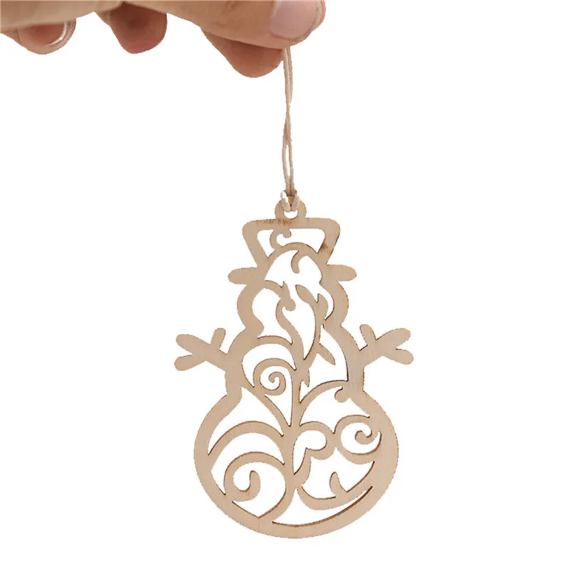 6pcsset New Wooden Labels Christmas Hanging Ornaments Craft Xmas Gifts Toys Christmas Tree Decoration Pendants #F#40NV19 (9)
