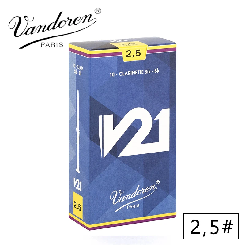 Мундштук для кларнета vandoren V21 кларнет BB сила тростника 2,5#3#3,5#3,5+#4# коробка 10 [ ] - Цвет: 2 and half