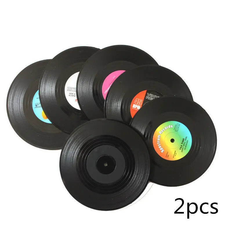 Горячие Новые чашки бутылки коврики колодки Ретро виниловая Запись CD Coaster музыка напиток чашки коврики-держатели декоративные подкладки подарки