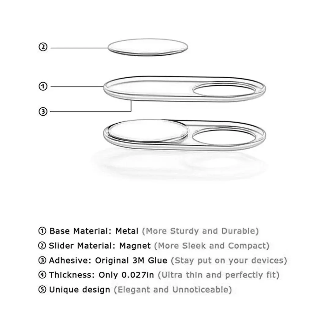 Универсальная веб-камера крышка затвора Магнитный слайдер крышка камеры для iPhone ПК ноутбуки мобильный телефон объектив защита конфиденциальности стикер