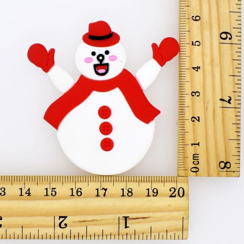 Christmas Snowman Santa Claus Flatback Soft PVC Charms Fit Keychain/Fridge Magnet/Clogs/Phone Case/Clothes DIY Craft Accessoriy photo