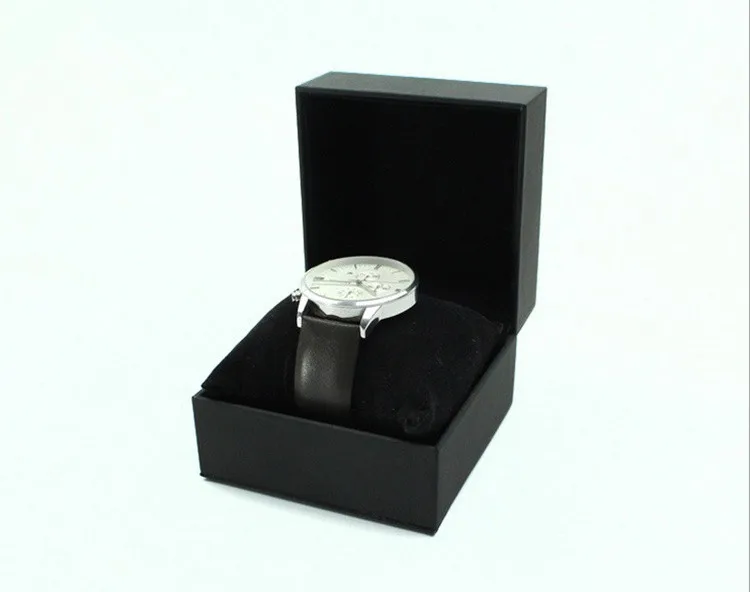 Черные часы Box Дело квадратный мягкие часы коробка Мода часы органайзер и упаковочная коробка для хранения подарка B005