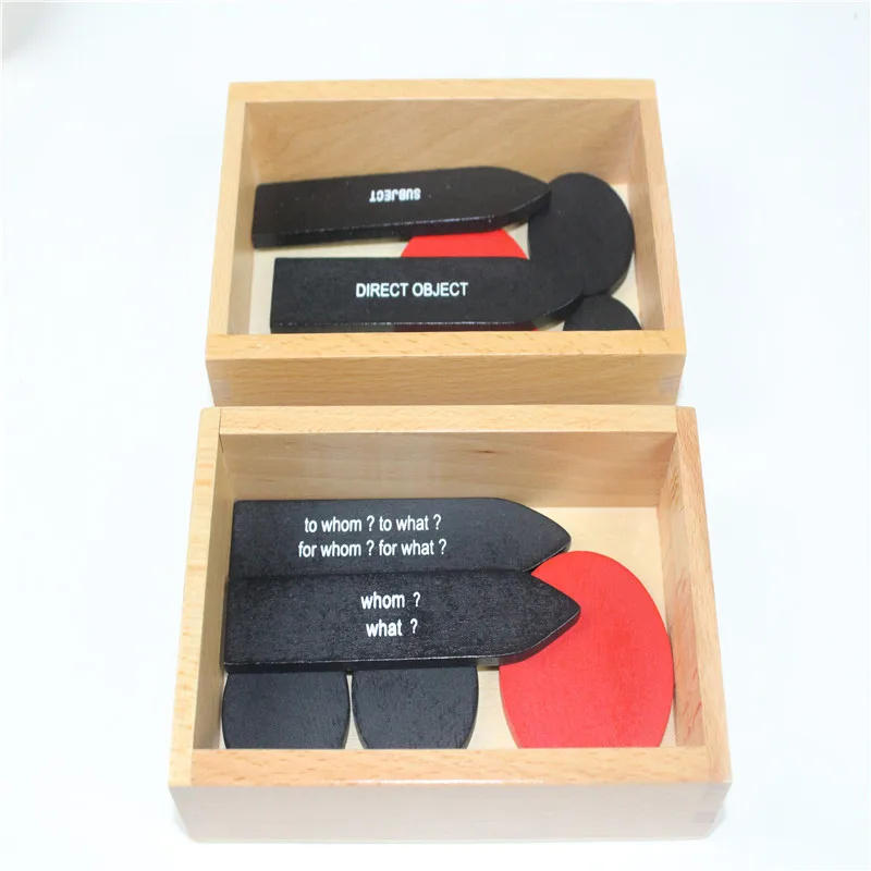  Baby Toy Montessori Sentence Analysis 1st 2nd Set 4 Boxes Early Childhood Education Preschool Train