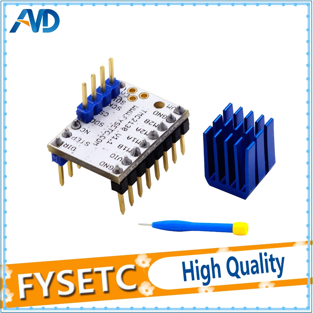 Драйвер шагового двигателя 4X TMC2130 V1.1 с радиатором и функцией SPI|mks tmc2100|stepstick tmc2100mks