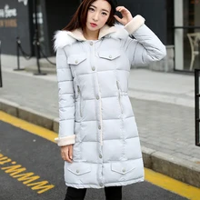 Russian SPSR Shipping 2016 New Fashion Cotton-padded Women Elegant Jacket Women Parka Winter Hood Outerwear Down Coat For Female
