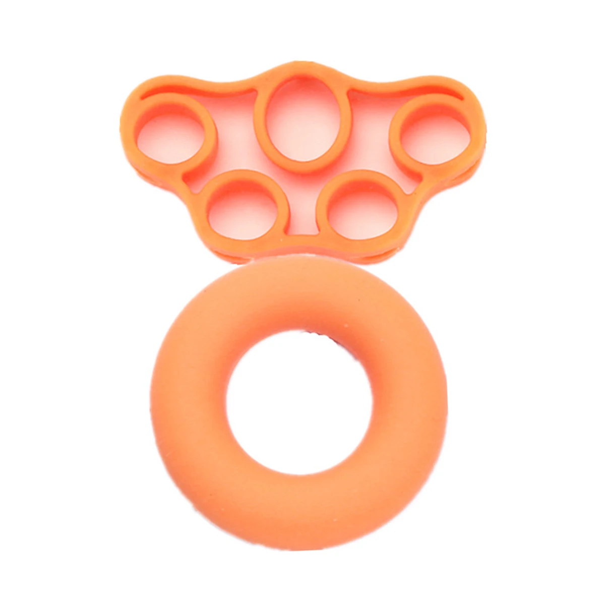 Mayitr 2Pcs/set Silicone Hand Grip Strengthener Finger Stretcher Hand Exercise Gym Fitness Grip Finger Trainer Ring
