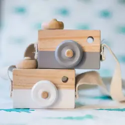 Прекрасный милый деревянный камера игрушечные лошадки для маленьких Детская комната Декор предметы мебели ребенок рождество подарки на