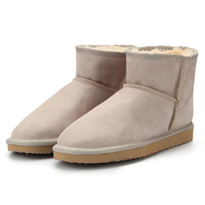JXANG/Лидер продаж; Брендовые женские зимние ботинки; ботильоны из натуральной яловой кожи; теплые зимние ботинки; женская обувь; 23 Цвета - Цвет: Sand