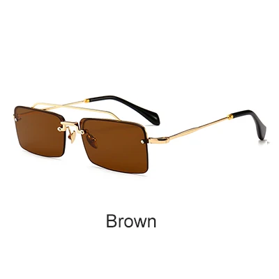 Ralferty, винтажные Квадратные Солнцезащитные очки, женские дизайнерские ретро маленькие солнцезащитные очки, UV400, фиолетовые очки, lunette de soleil femme CSMU55T - Цвет линз: Коричневый