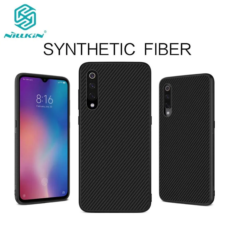 

Nillkin Synthetic Fiber Carbon For Xiaomi Mi 9 Case 6.39" PP Plastic Slim Black Cover for Xiaomi Mi9 Mi 9 Phone Case Business