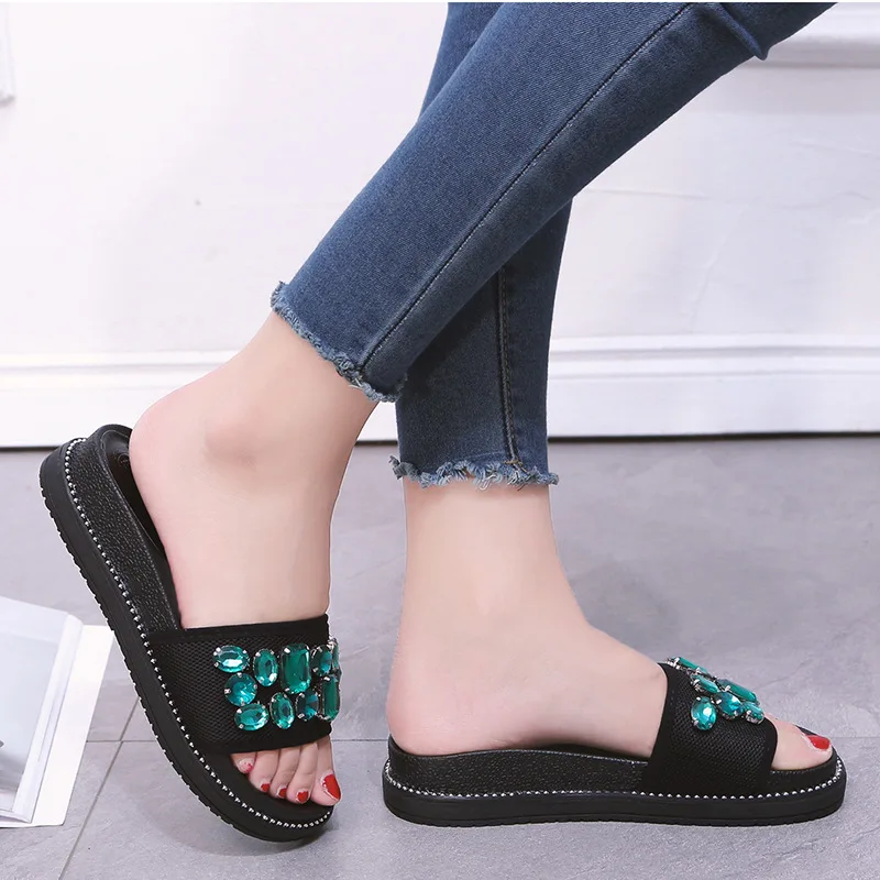 

Women Sandals Slippers 2019 Fashion Women Summer Beach Roman Flat Sandals Flip Flops female Shoes