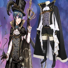 Anime Black Butler Cosplay Costume Ciel Phantomhive Cosplay Dream 100 Sun Awaken Kuroshitsuji Halloween Clothing Customized vevefhuang black deacon black butler ciel phantomhive cosplay dress princess clothing costume with hat glove