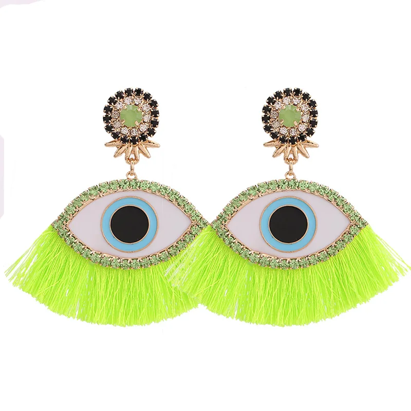New Fashion Tassel Dangle Earrings For Women Wedding Party Gift Drop Jewelry Hot Bijoux Statement Earring Wholesale Lt Green