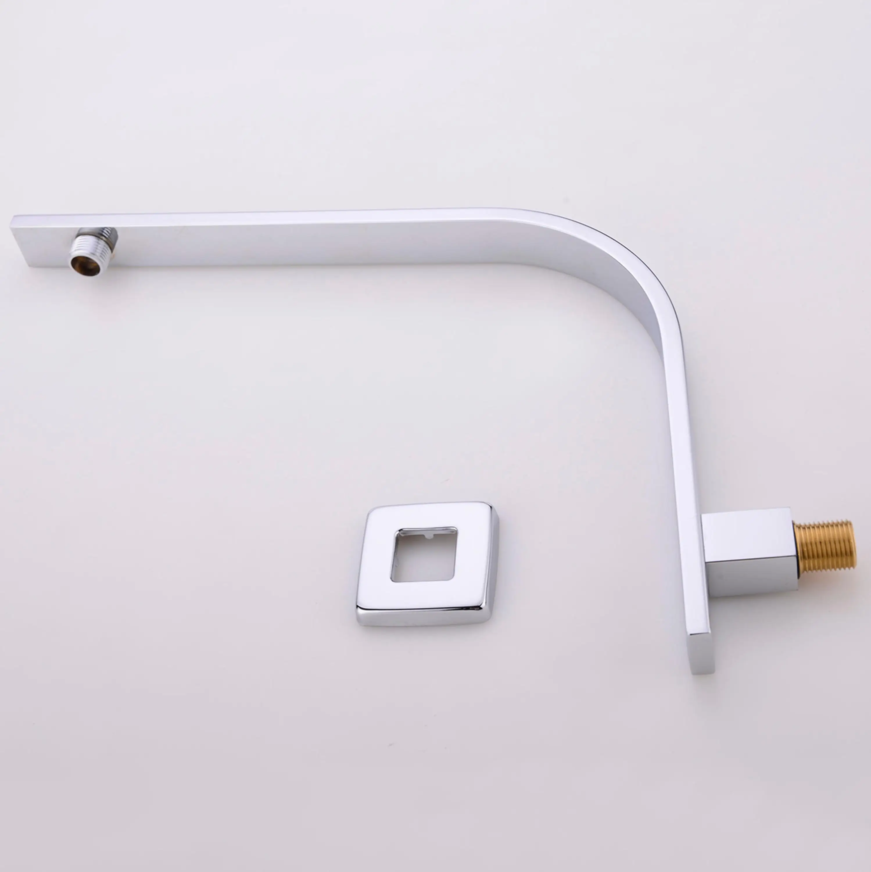 304 Stainless Steel GOOSENECK Square Chrome Rain shower Wall Mounted
