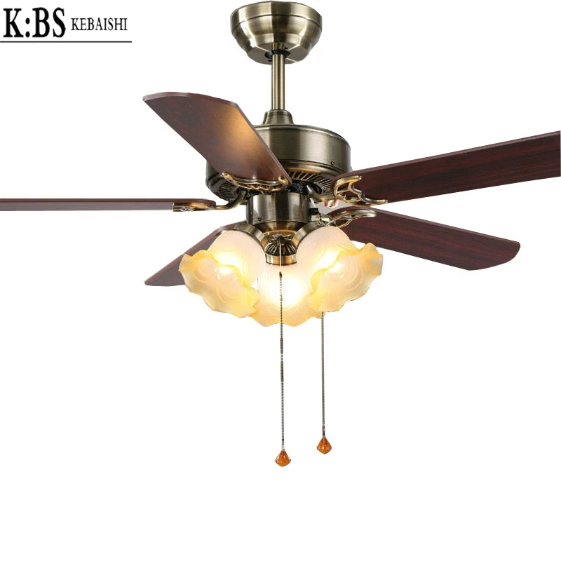 European Modern Fan Light Living Room Restaurant Bedroom Ceiling Fan Lights Fan Factory Direct