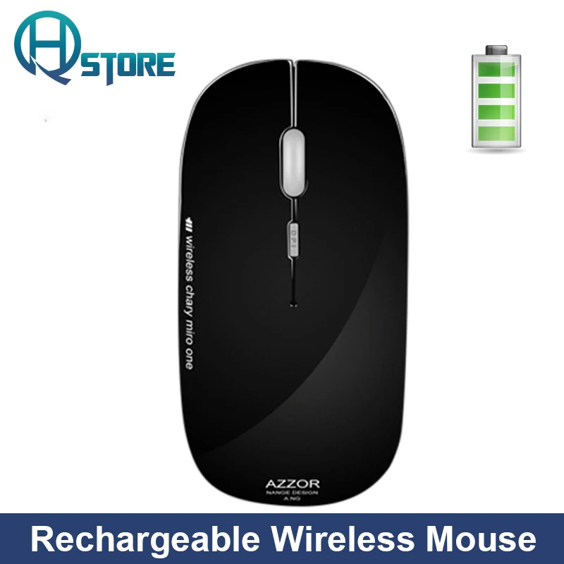 

Slim Wireless Computer Mouse Silent button 2400DPI USB Rechargeable Mice 2.4GHz N5 for girls women For PC Laptop Computer