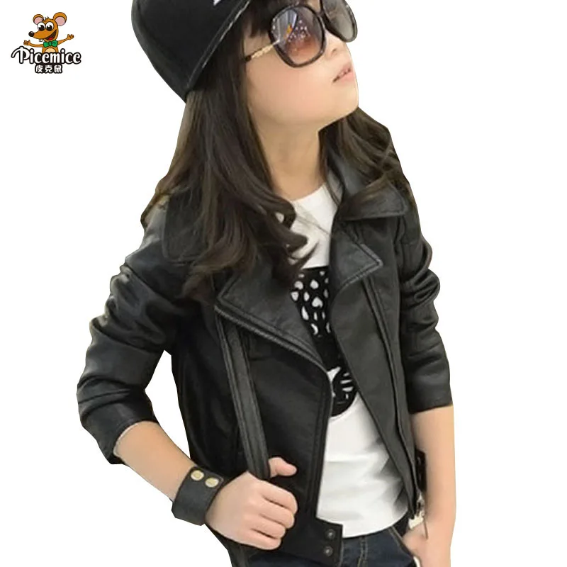 Solide Faux Kinder Schwarz Baby Mädchen 59 Jacken Casual Neue Leder Mäntel 5Off Jacke Frühling Us17 2019 LzMpSVGqU