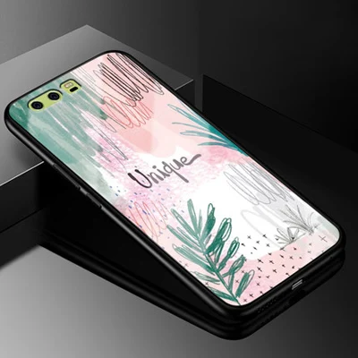 Coque для huawei P10 случае Роскошные закаленное стекло+ мягкий край крышки 5,1 ''для huawei P 10 стеклянный корпус huawei P10 телефон случаях shell - Цвет: A3