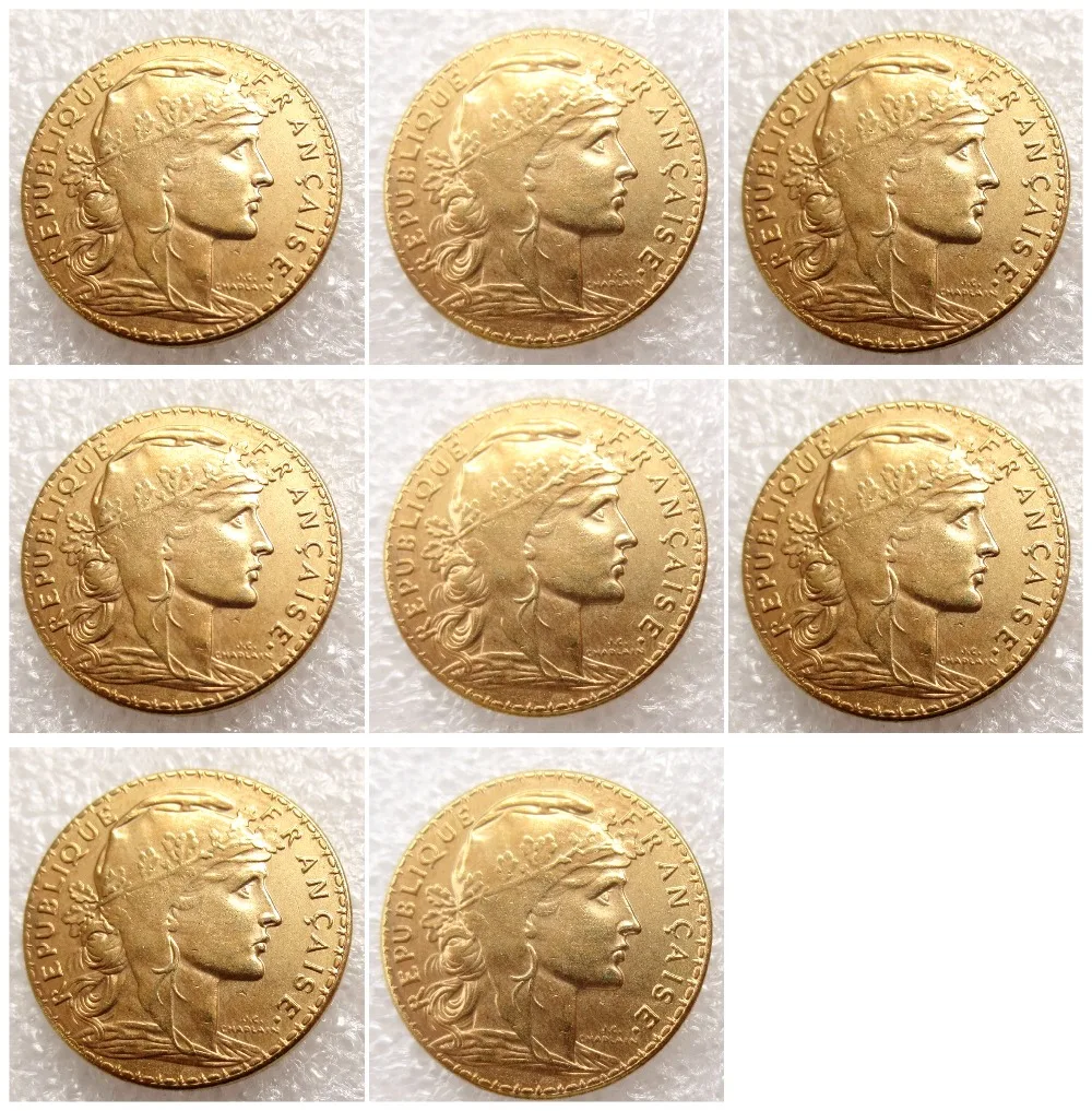 1907 1914 France 20 Franc Rooster Gold Copy Coin -in Non-currency Coins from Home & Garden on ...