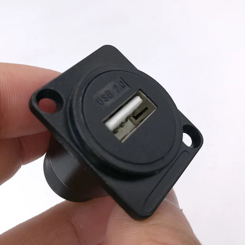 Металлический разъем USB 2,0 3,0 для подключения к гнезду черный