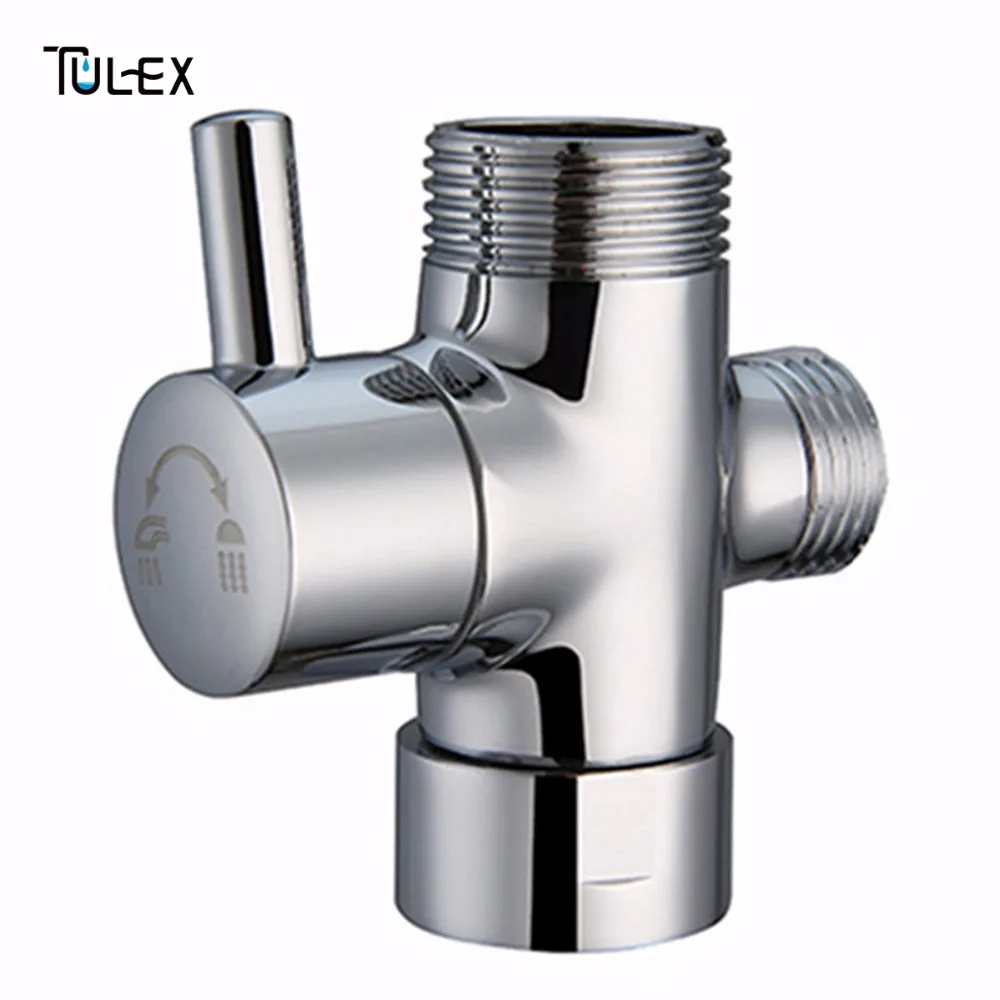 Chrome Brass 3-Way Model Shower Diverter Thermostatic Faucet Mixer Valve Tap