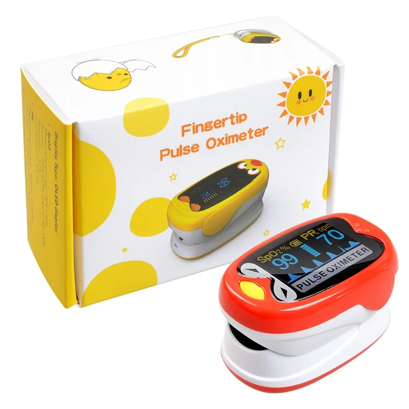 ENVN детский Пальчиковый Пульсоксиметр для новорожденных насыщение крови кислородом для младенцев Oximetro pediatrico для детей Перезаряжаемый USB - Цвет: Red K1