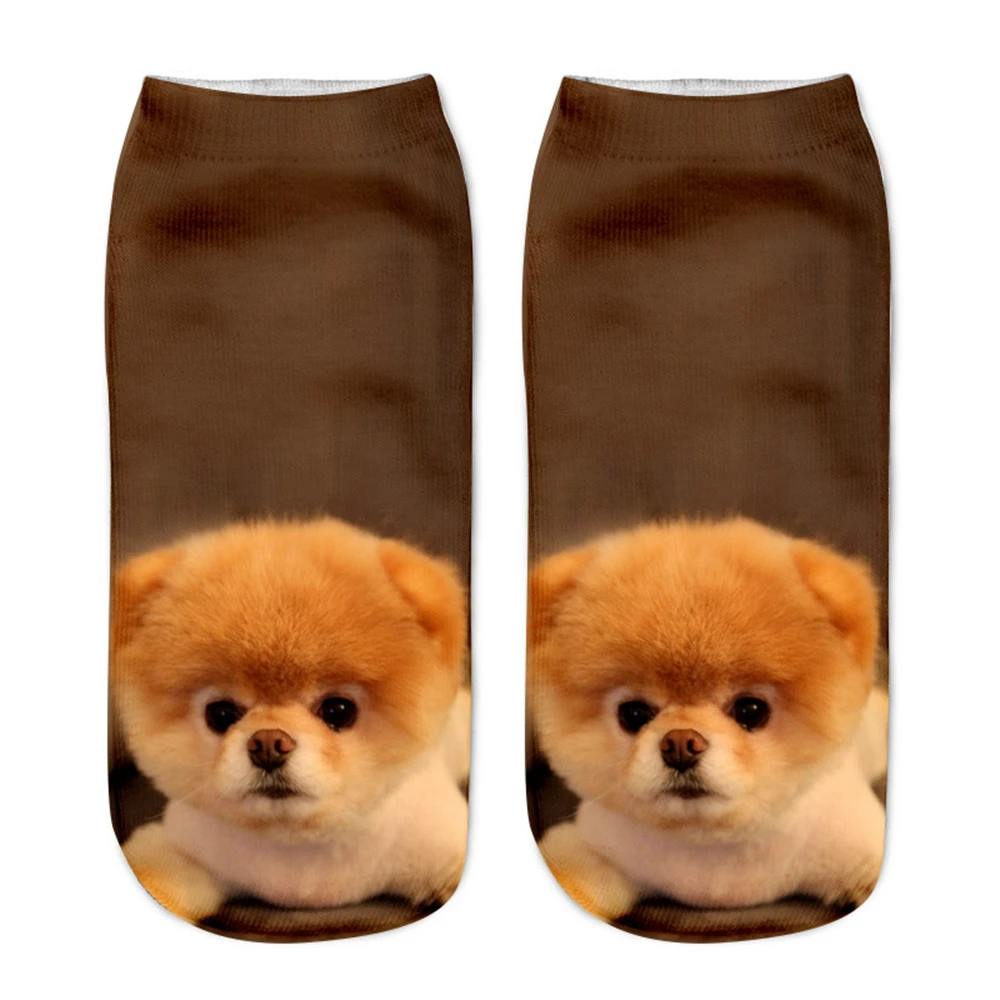 knee high socks 2018 New Cute 3D Print Socks Cool Lovely Dogs Women Ankle Socks Chaussette Animal Socks Art Cotton Hosiery Bad Dog Pug Life Sox knee high socks