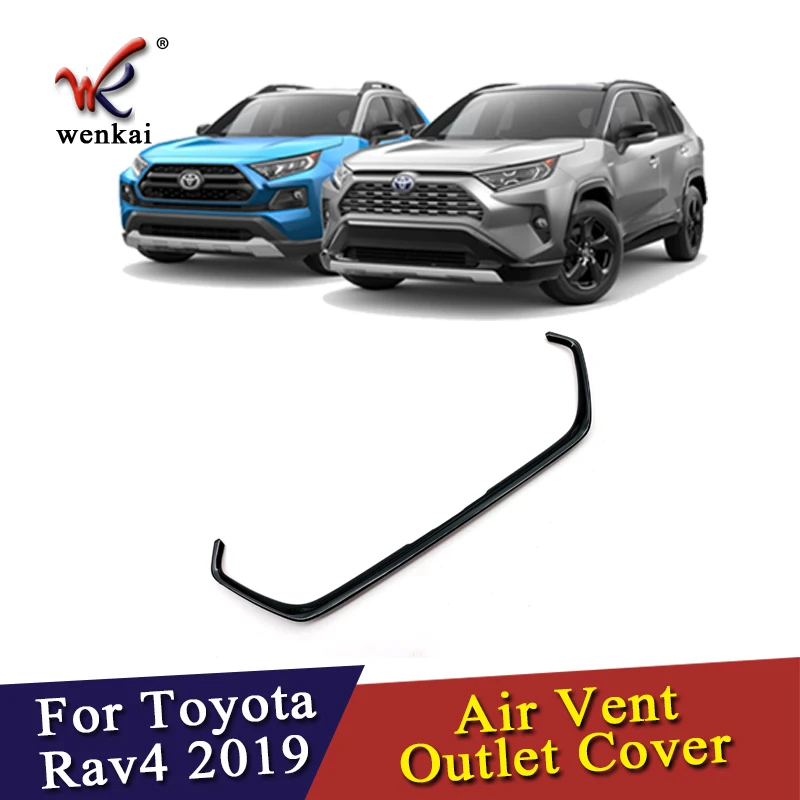 Для Toyota RAV4 XA50 2018 2019 ABS пианино Черная внутренняя средняя консоль A/C вентиляционное