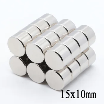 

10pcs 15mm x 10mm Rare Earth Magnet 15 * 10 N35 Small Round Super Strong Powerful Neodymium Magnet Fridge 15x10 mm