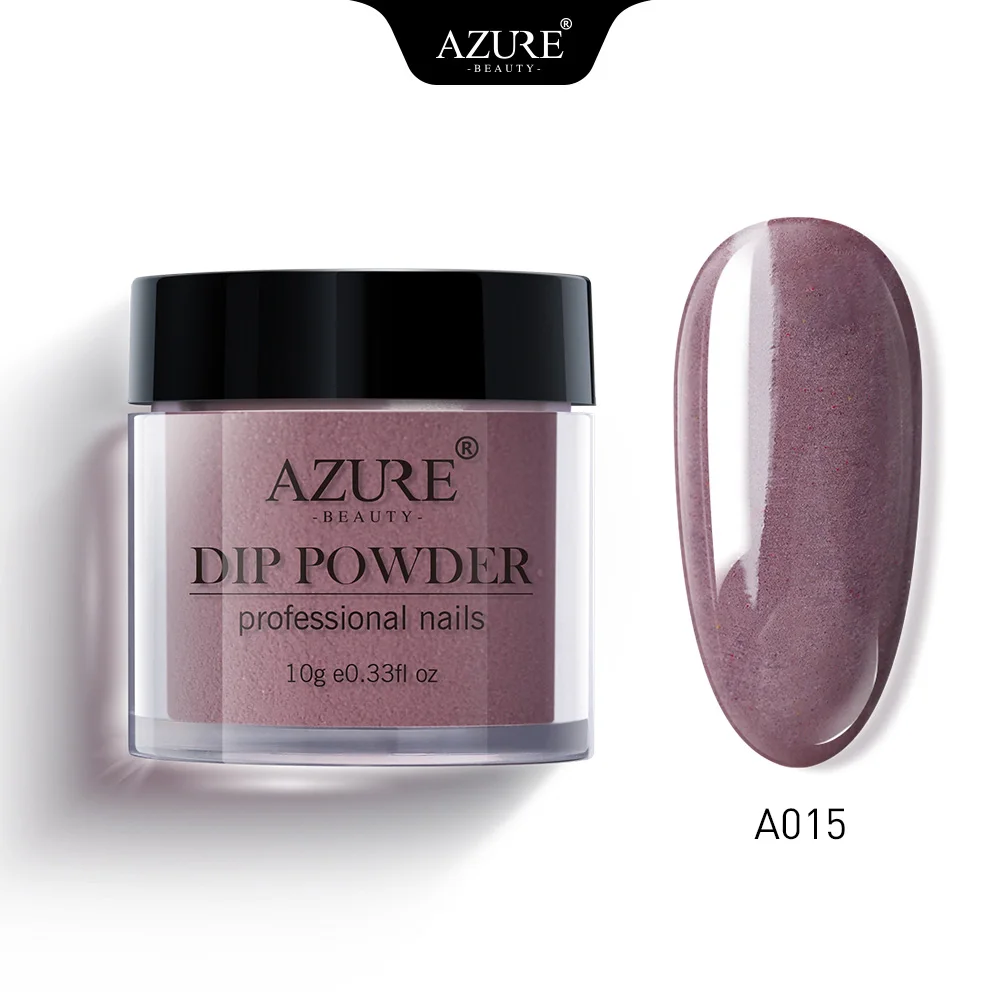 Azure beauty, градиентный цвет, погружающийся порошок для дизайна ногтей, блестящий Dip порошок, украшения, 23 Цвета, погружающийся порошок, базовый топ, активатор, гель - Цвет: A015