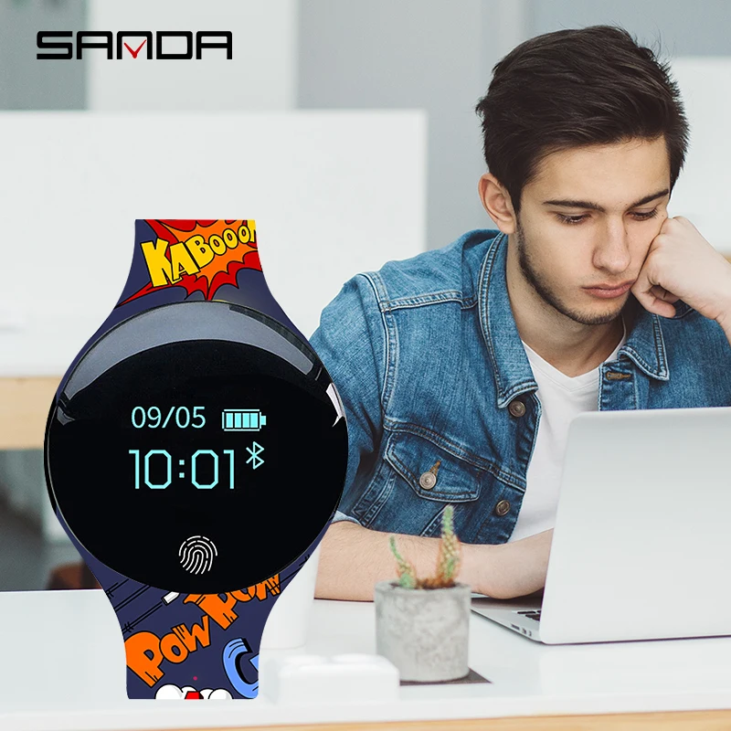 SANDA IOS Android Смарт часы водонепроницаемые IP65 Bluetooth спортивные мужские и женские