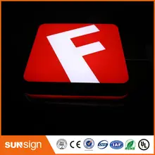 

Outdoor advertising illuminated open sign 3D channel letters stainless steel backlit sign letters