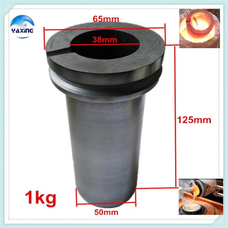 1kg gold melting graphite crucible for melting metal high purity